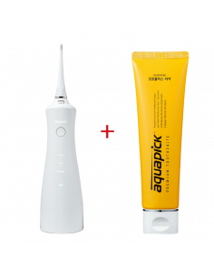 Irigator oral Aquapick AQ 230 + Pastă de dinţi AQ-32, Alb