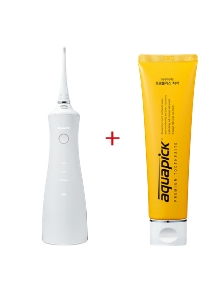 Irigator oral Aquapick AQ 230 + Pastă de dinţi AQ-32, Alb