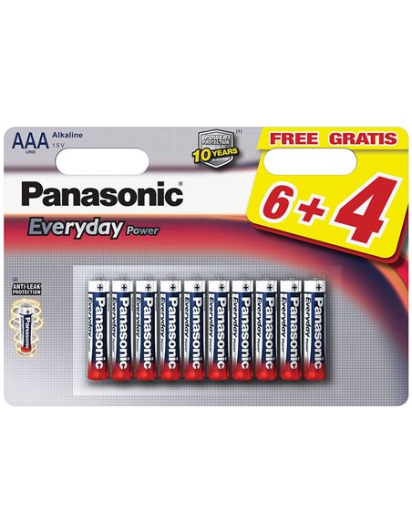 Батарейки Panasonic LR03REE, AAA, 10шт.