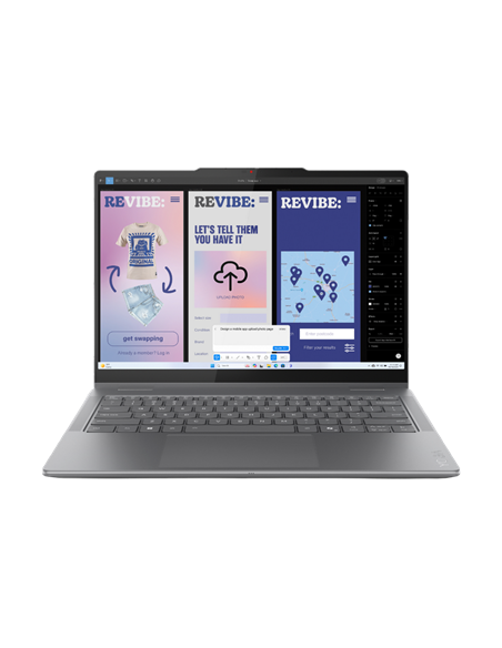 Laptop 14" Lenovo Yoga 7 2-in-1 14ILL10, Luna Grey, Intel Core Ultra 7 256V, 16GB/1024GB, Fără SO