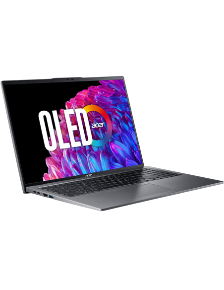 Laptop 16" Acer Swift Go 16 OLED SFG16-72, Steel Gray, Intel Core Ultra 7 155U, 16GB/1024GB, Linux eShell