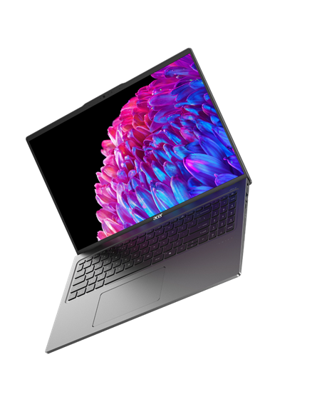 Laptop 16" Acer Swift Go 16 OLED SFG16-72, Steel Gray, Intel Core Ultra 7 155U, 16GB/1024GB, Linux eShell