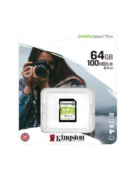 Карта памяти Kingston Canvas Select Plus, 64Гб (SDS2/64GB)