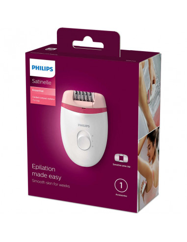 Эпилятор PHILIPS BRE235/00, Белый/Розовый