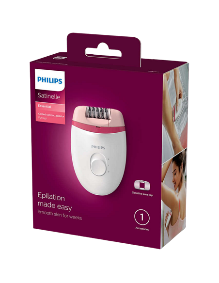 Epilator PHILIPS BRE235/00, Alb/Roz