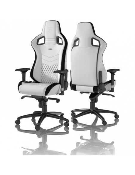 Scaun Gaming Noblechairs Epic, PU Piele, Negru/Alb