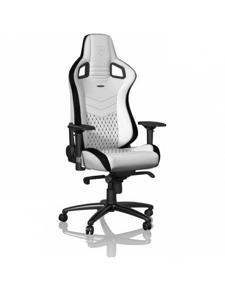 Scaun Gaming Noblechairs Epic, PU Piele, Negru/Alb