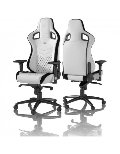 Scaun Gaming Noblechairs Epic, PU Piele, Negru/Alb